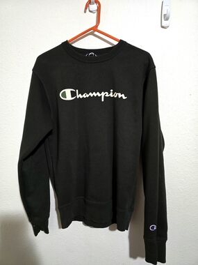 Champion Deep Green Crewneck Sweatshirt with Cream Logo